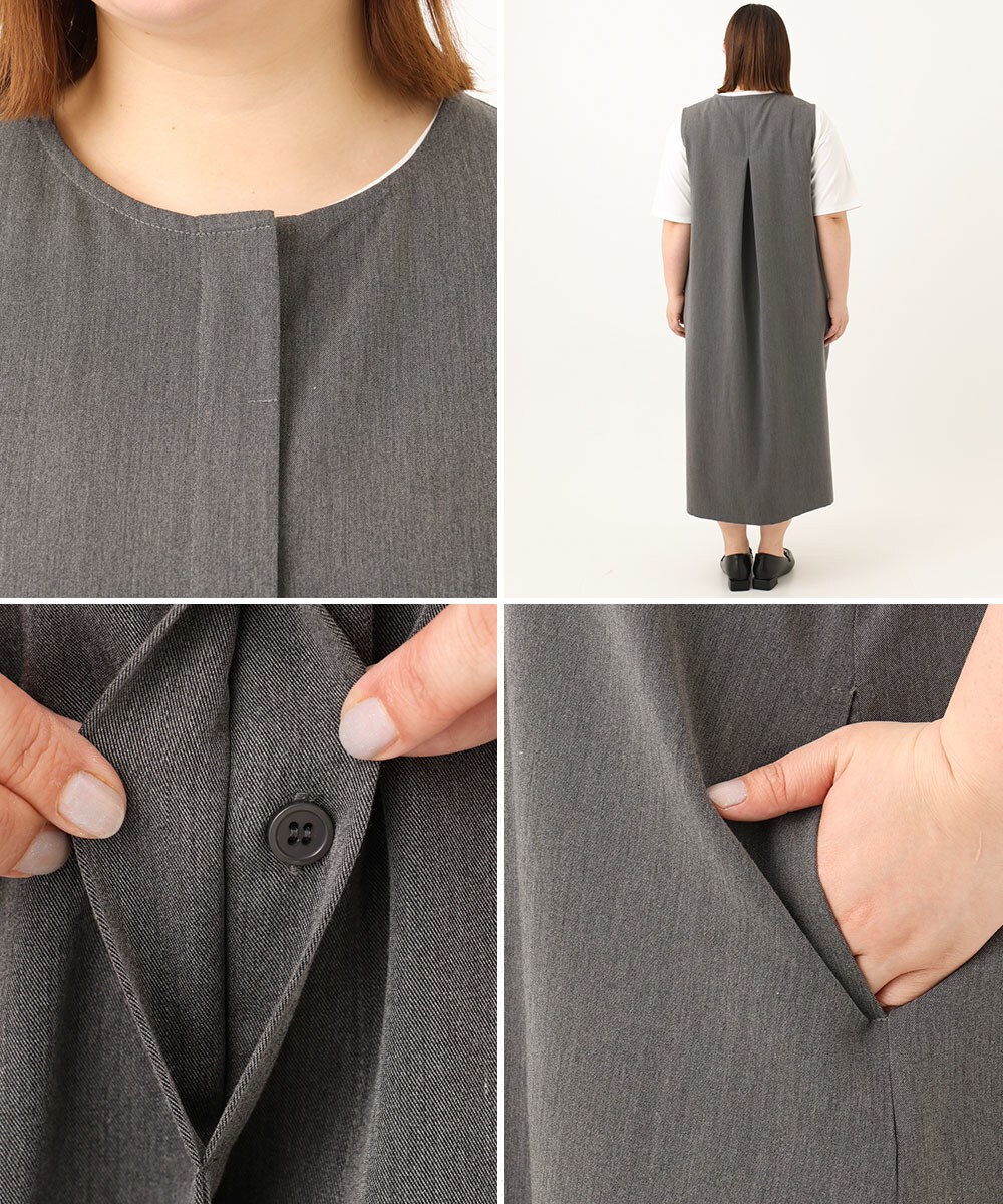 【大きいサイズ/Sösö×eur3】2wayノースリーブワンピース