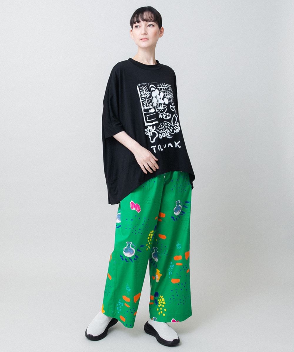 【WEB/京王百貨店新宿店限定】アートモチーフベア天竺チュニック /日本製/洗える