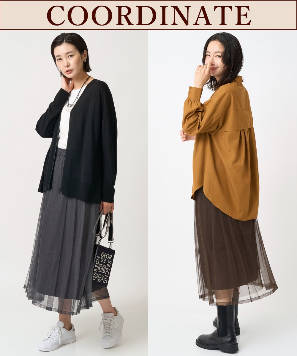 シアーチュールギャザースカート
