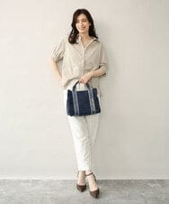BJCJD67130 MK MICHEL KLEIN BAG(MK ミッシェルクラン バッグ) [WEB限定/300g以下の軽量]サイドフリルスクエアデザインバッグ ピンク