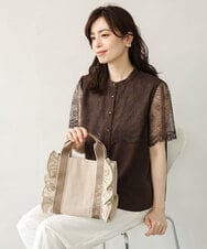 BJCJD67130 MK MICHEL KLEIN BAG(MK ミッシェルクラン バッグ) [WEB限定/300g以下の軽量]サイドフリルスクエアデザインバッグ ピンク