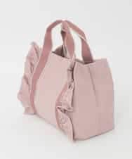 BJCJD67130 MK MICHEL KLEIN BAG(MK ミッシェルクラン バッグ) [WEB限定/300g以下の軽量]サイドフリルスクエアデザインバッグ ピンク