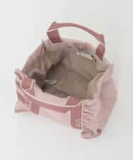 BJCJD67130 MK MICHEL KLEIN BAG(MK ミッシェルクラン バッグ) [WEB限定/300g以下の軽量]サイドフリルスクエアデザインバッグ ピンク