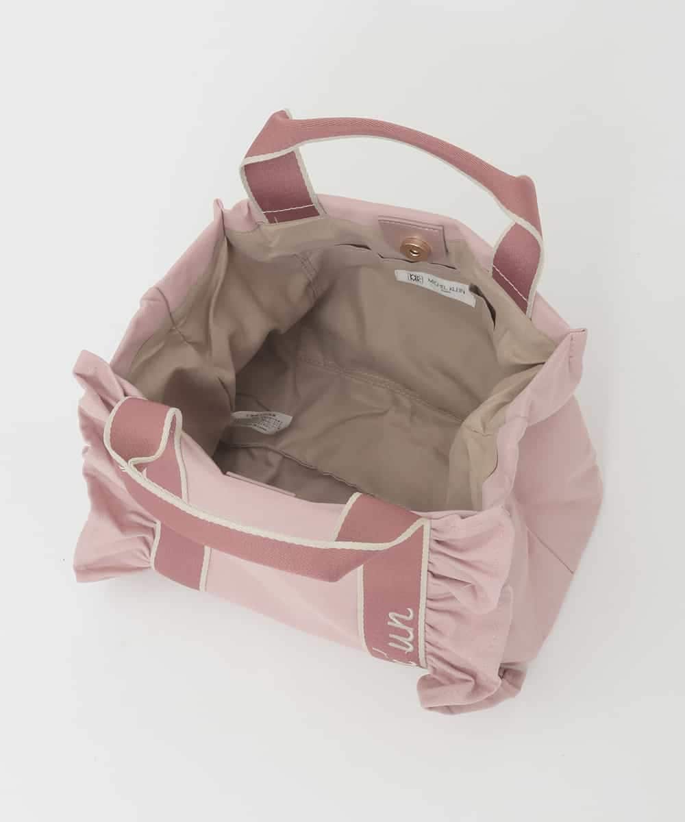 BJCJD67130 MK MICHEL KLEIN BAG(MK ミッシェルクラン バッグ) [WEB限定/300g以下の軽量]サイドフリルスクエアデザインバッグ ピンク