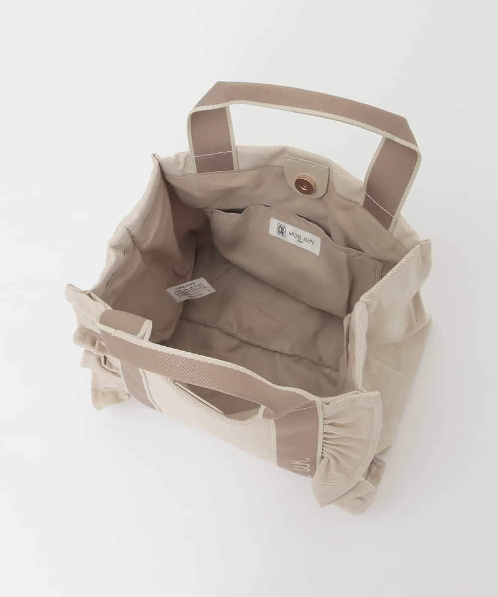 BJCJD67130 MK MICHEL KLEIN BAG(MK ミッシェルクラン バッグ) [WEB限定/300g以下の軽量]サイドフリルスクエアデザインバッグ ピンク