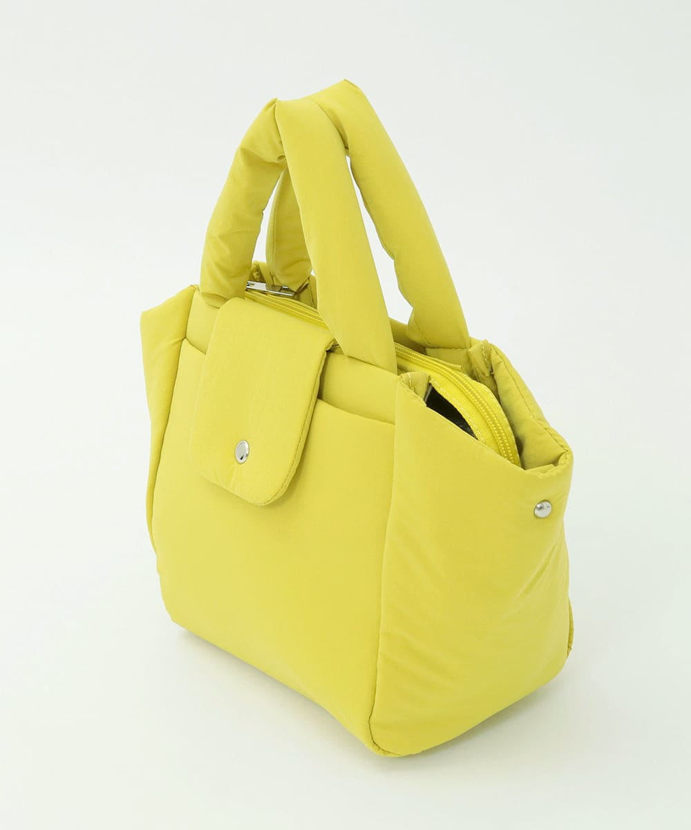 BJCJD69130 MK MICHEL KLEIN BAG(MK ミッシェルクラン バッグ) [WEB限定/軽量/2WAY]ポケットアクセント台形コンパクトトート イエロー