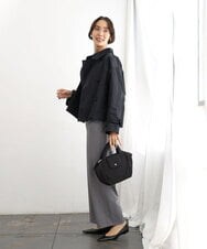 BJCJD69130 MK MICHEL KLEIN BAG(MK ミッシェルクラン バッグ) [WEB限定/軽量/2WAY]ポケットアクセント台形コンパクトトート イエロー
