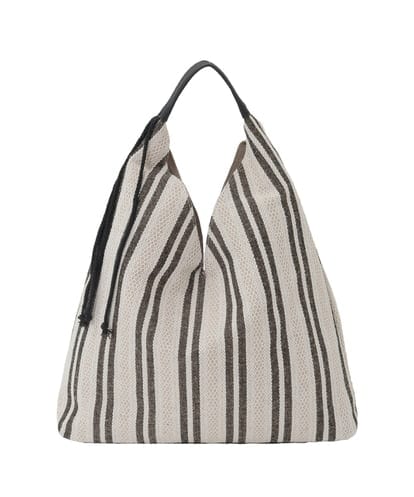 BJCJD70130 MK MICHEL KLEIN BAG [A4収納可]Vカットストライプスデザインバッグ