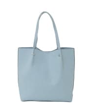 BJCJD74130 MK MICHEL KLEIN BAG(MK ミッシェルクラン バッグ) [A4収納可]合成皮革BIGトートバッグ ライトブルー