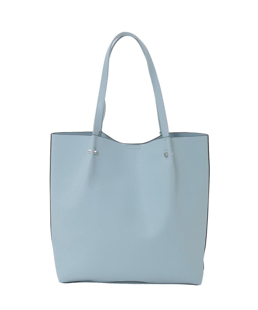 BJCJD74130 MK MICHEL KLEIN BAG(MK ミッシェルクラン バッグ) [A4収納可]合成皮革BIGトートバッグ ライトブルー