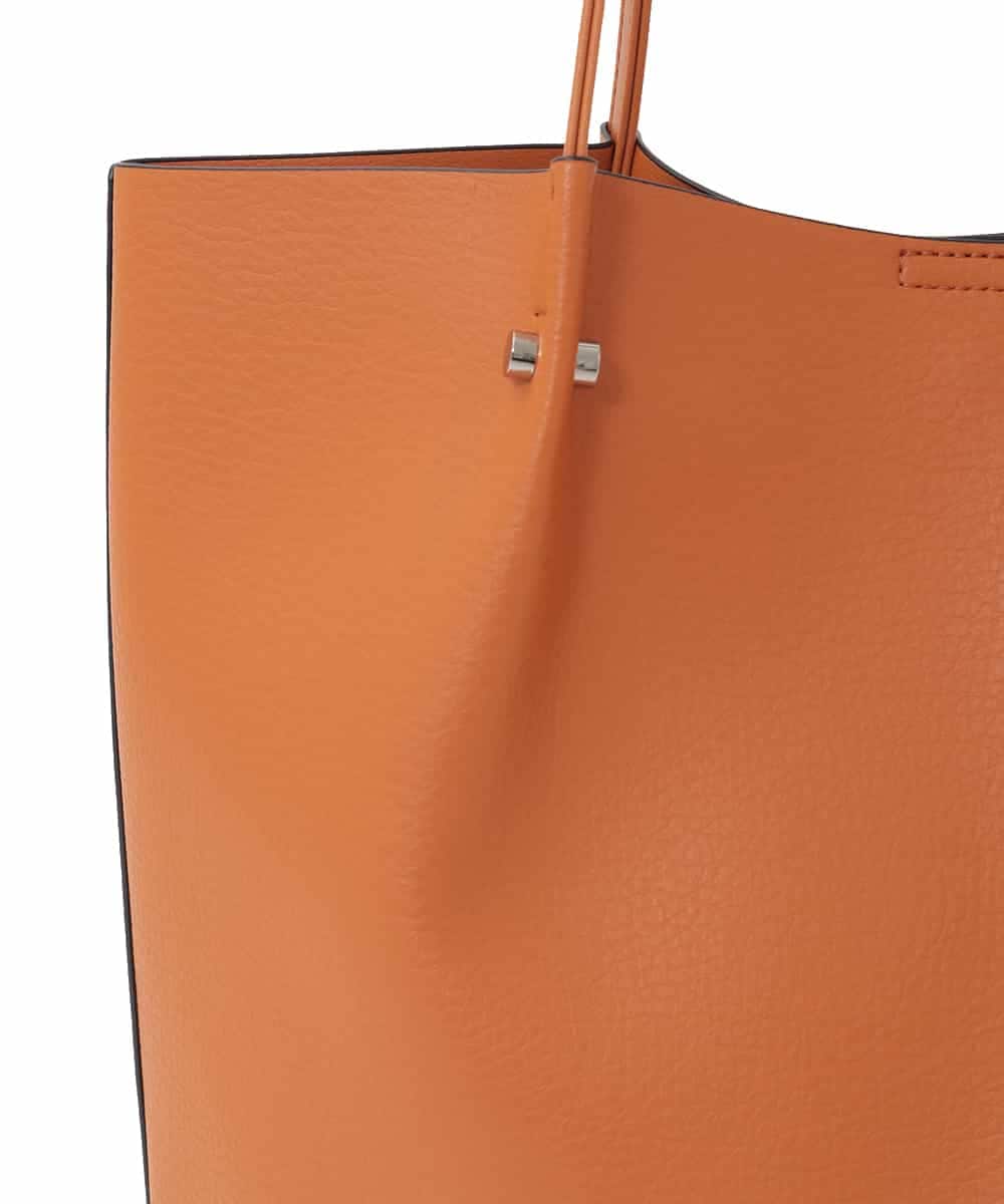 BJCJD74130 MK MICHEL KLEIN BAG(MK ミッシェルクラン バッグ) [A4収納可]合成皮革BIGトートバッグ オレンジ