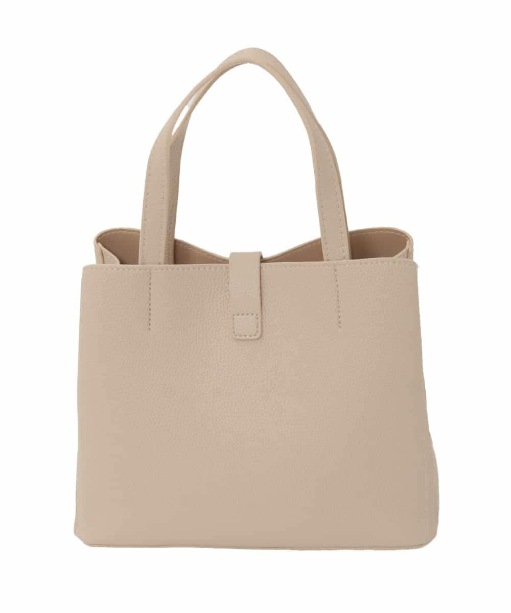 BJCJD75150 MK MICHEL KLEIN BAG(MK ミッシェルクラン バッグ) [2WAY]ベルトフラップスクエアミニトートバッグ ベージュ