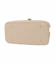 BJCJD75150 MK MICHEL KLEIN BAG(MK ミッシェルクラン バッグ) [2WAY]ベルトフラップスクエアミニトートバッグ ベージュ