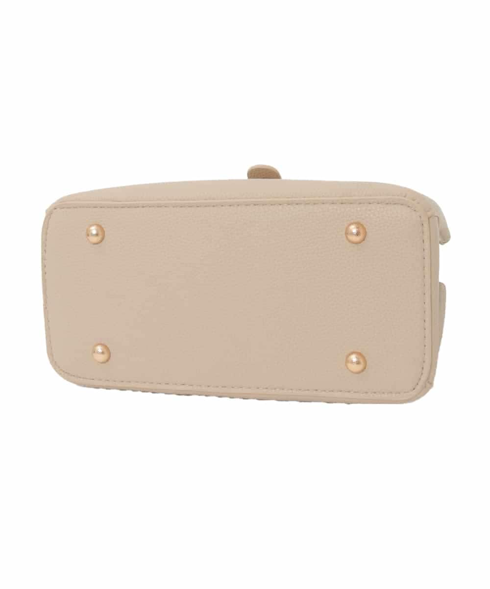 BJCJD75150 MK MICHEL KLEIN BAG(MK ミッシェルクラン バッグ) [2WAY]ベルトフラップスクエアミニトートバッグ ベージュ