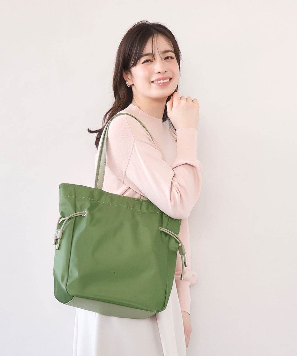 BJCJV80150 MK MICHEL KLEIN BAG(MK ミッシェルクラン バッグ) [500g以下の軽量]ドロストデザイントートバッグ カーキ