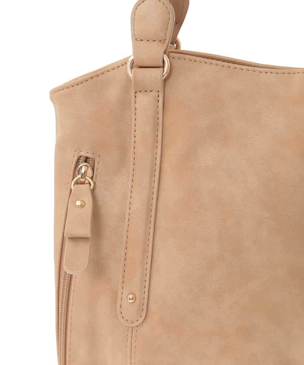 BKBAD26160 MK MICHEL KLEIN BAG(MK ミッシェルクラン バッグ) [2WAY]合成皮革タックデザイントートバッグ ライトベージュ