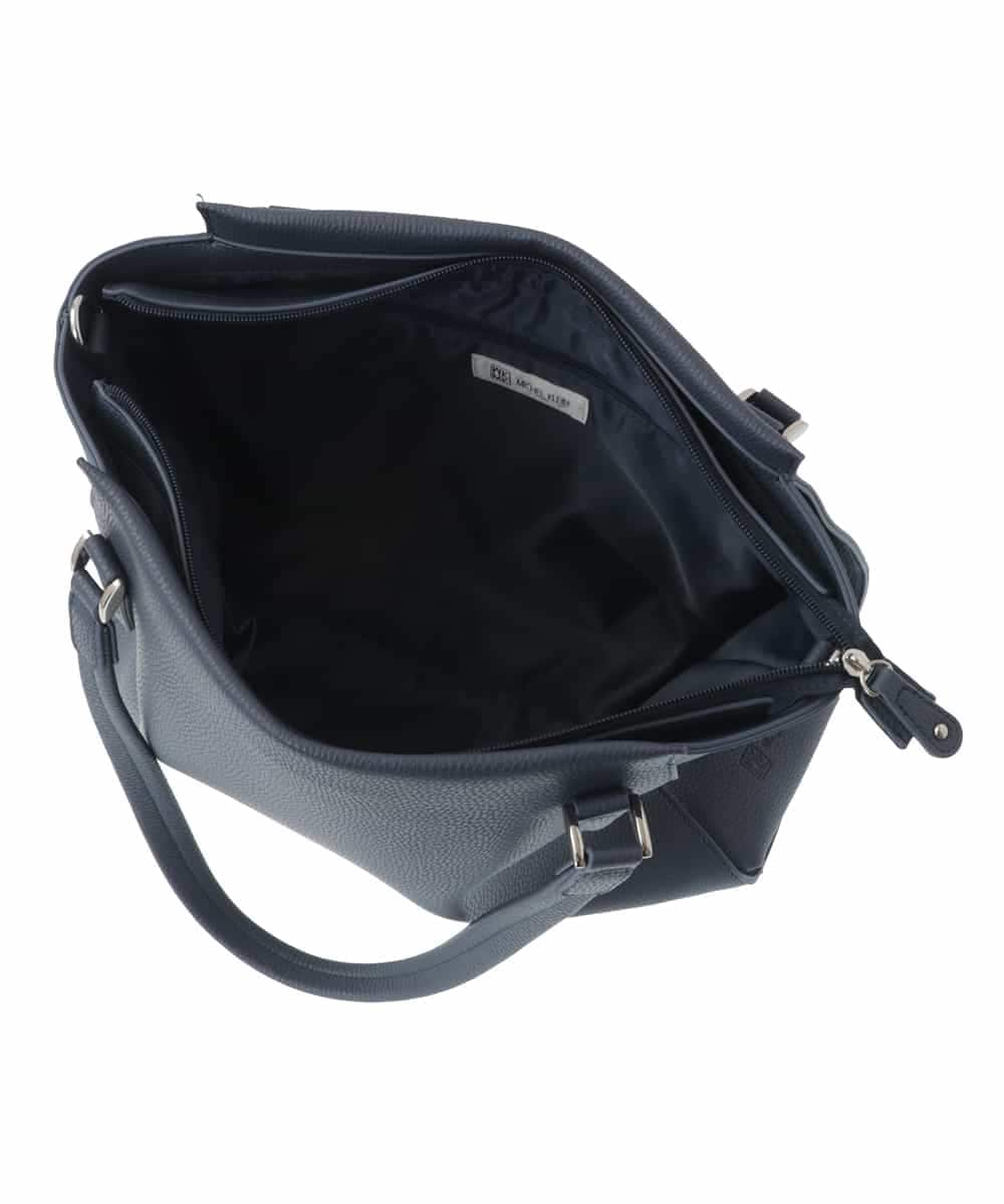 BKBGV02180 MK MICHEL KLEIN BAG(MK ミッシェルクラン バッグ) [2WAY]合成皮革エレガントスクエアトートバッグ ネイビー