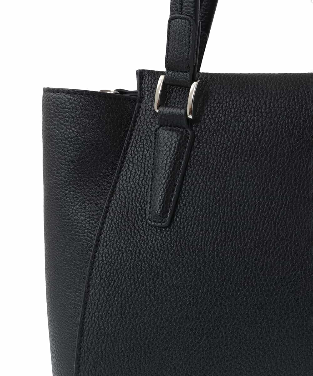BKBGV02180 MK MICHEL KLEIN BAG(MK ミッシェルクラン バッグ) [2WAY]合成皮革エレガントスクエアトートバッグ ネイビー