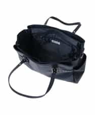 BKBGV23190 MK MICHEL KLEIN BAG(MK ミッシェルクラン バッグ) [大容量/2WAY]ステッチポイントワイドスクエアトート ネイビー