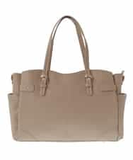 BKBGV23190 MK MICHEL KLEIN BAG(MK ミッシェルクラン バッグ) [大容量/2WAY]ステッチポイントワイドスクエアトート ベージュ