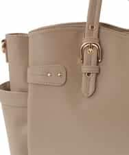 BKBGV23190 MK MICHEL KLEIN BAG(MK ミッシェルクラン バッグ) [大容量/2WAY]ステッチポイントワイドスクエアトート ベージュ