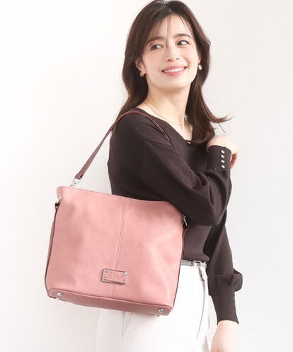 BKCAD09150 MK MICHEL KLEIN BAG [2WAY]メタルタグアクセントショルダーバッグ