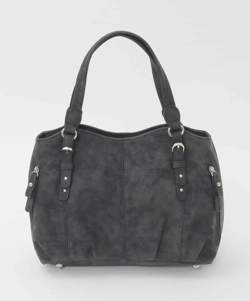 BKCAG04150 MK MICHEL KLEIN BAG(MK ミッシェルクラン バッグ) [2WAY]ベルトデザインラウンドトートバッグ ブラック