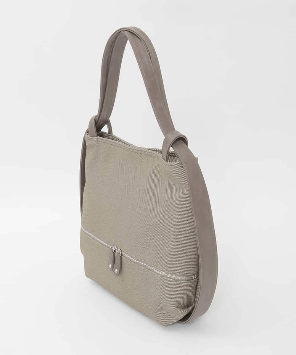 BKCAG05170 MK MICHEL KLEIN BAG(MK ミッシェルクラン バッグ) [2WAY/A4収納可]ニュアンスデザイン変形トートバッグ カーキ