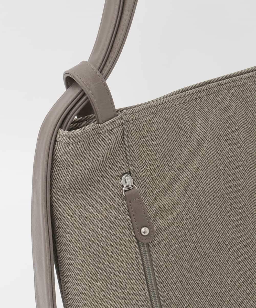 BKCAG05170 MK MICHEL KLEIN BAG(MK ミッシェルクラン バッグ) [2WAY/A4収納可]ニュアンスデザイン変形トートバッグ カーキ