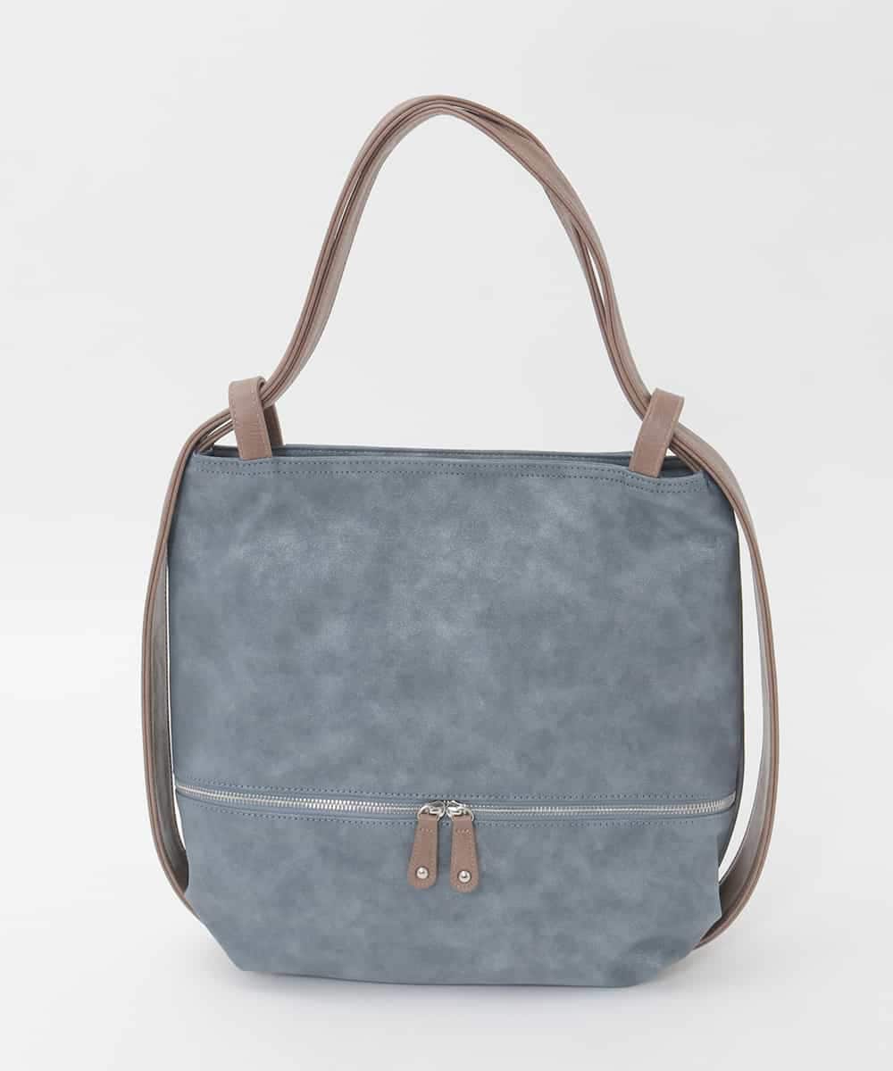 BKCAG05170 MK MICHEL KLEIN BAG(MK ミッシェルクラン バッグ) [2WAY/A4収納可]ニュアンスデザイン変形トートバッグ ネイビー