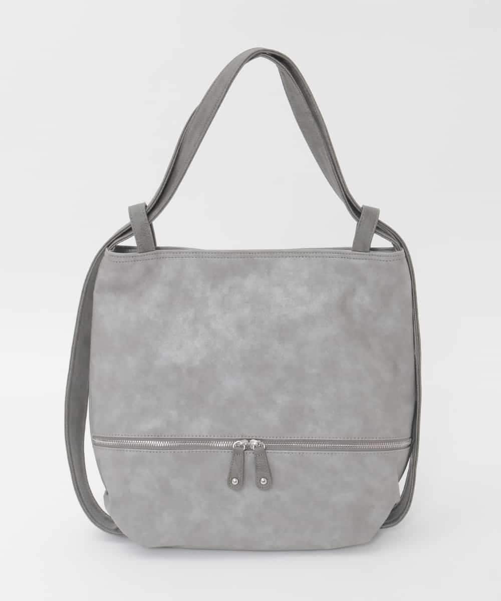BKCAG05170 MK MICHEL KLEIN BAG(MK ミッシェルクラン バッグ) [2WAY/A4収納可]ニュアンスデザイン変形トートバッグ グレー