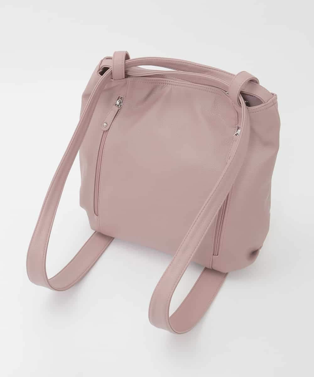BKCAG26170 MK MICHEL KLEIN BAG(MK ミッシェルクラン バッグ) [2WAY]パンチングデザイン変形トートバッグ ピンク