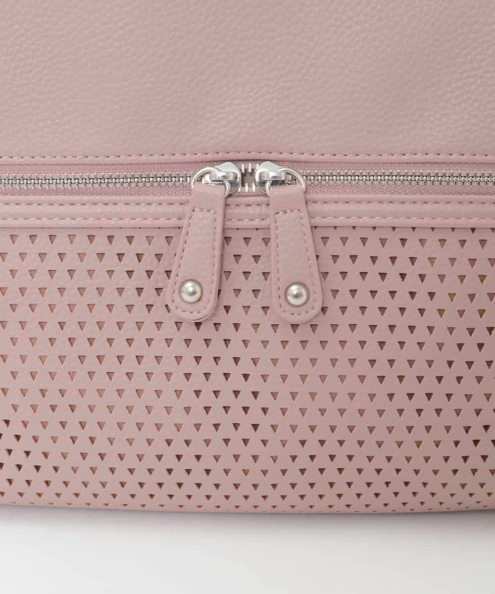 BKCAG26170 MK MICHEL KLEIN BAG(MK ミッシェルクラン バッグ) [2WAY]パンチングデザイン変形トートバッグ ピンク