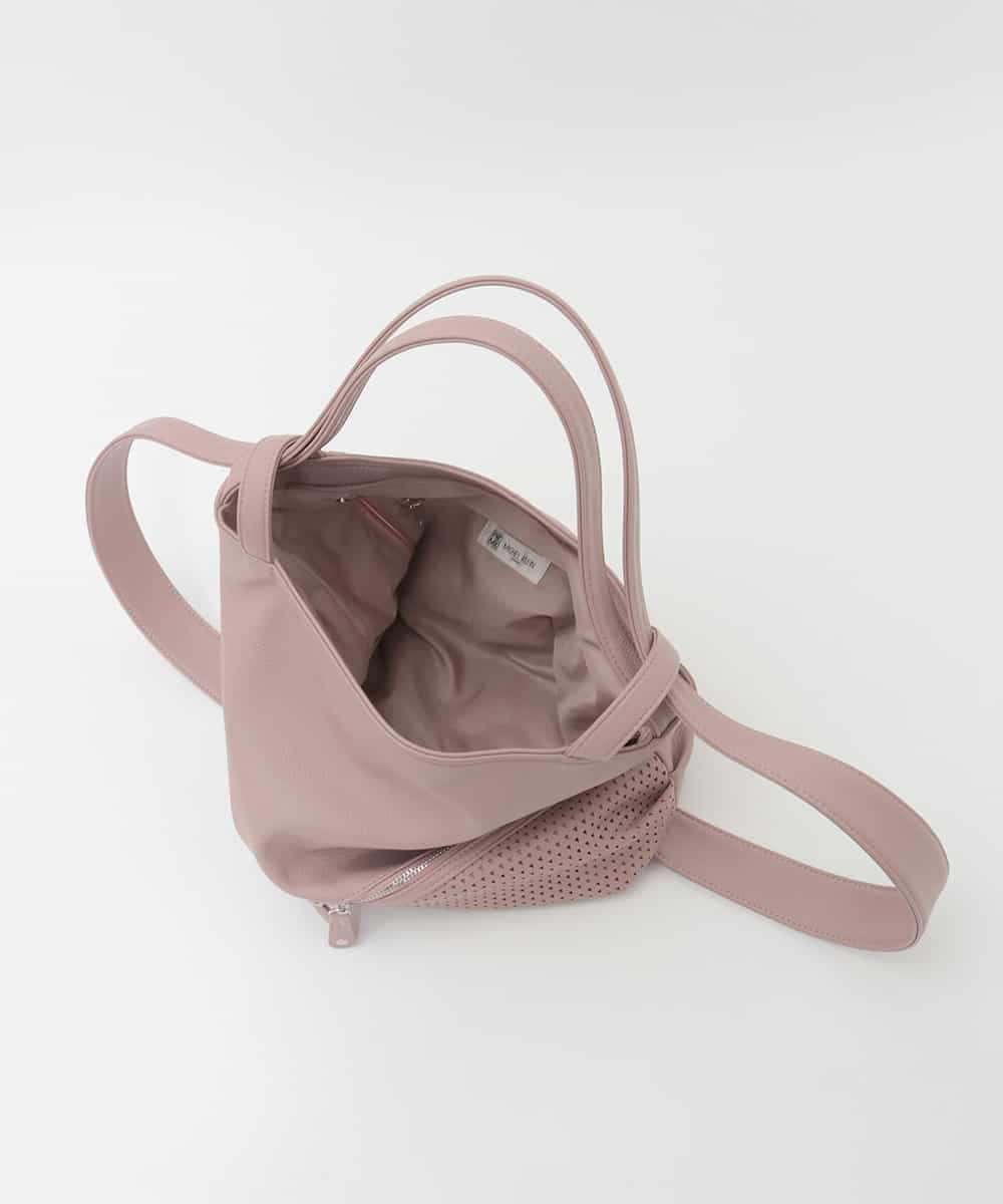 BKCAG26170 MK MICHEL KLEIN BAG(MK ミッシェルクラン バッグ) [2WAY]パンチングデザイン変形トートバッグ ピンク