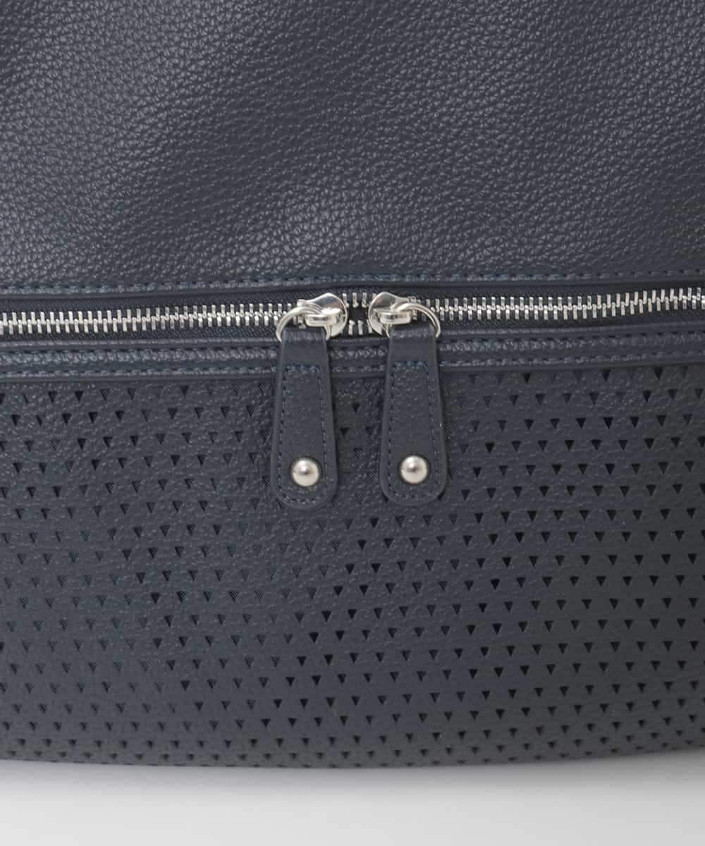 BKCAG26170 MK MICHEL KLEIN BAG(MK ミッシェルクラン バッグ) [2WAY]パンチングデザイン変形トートバッグ ピンク