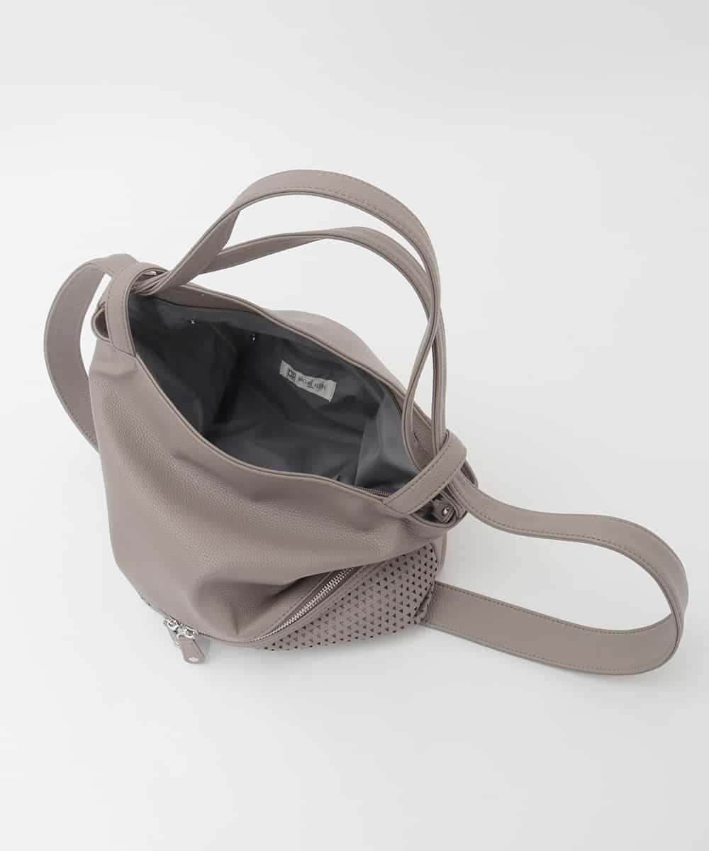 BKCAG26170 MK MICHEL KLEIN BAG(MK ミッシェルクラン バッグ) [2WAY]パンチングデザイン変形トートバッグ ピンク