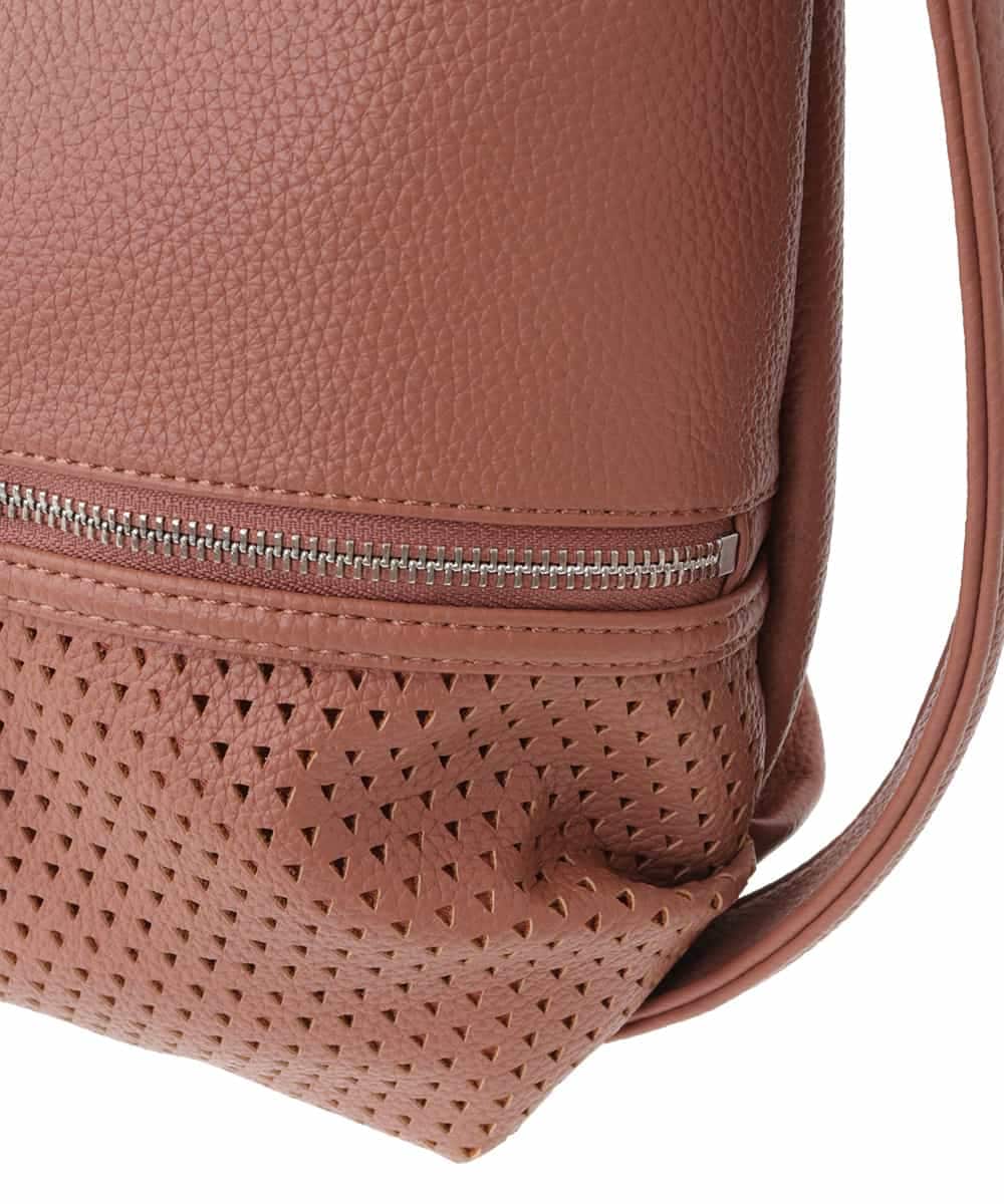 BKCAV28150 MK MICHEL KLEIN BAG(MK ミッシェルクラン バッグ) [2WAY]パンチングデザイン変形ミニトートバッグ ピンク