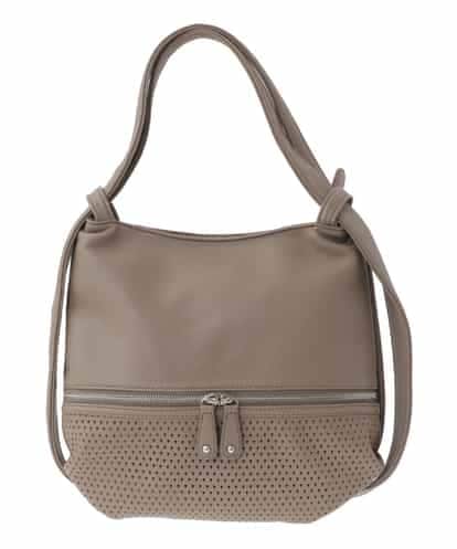 BKCAV28150 MK MICHEL KLEIN BAG [2WAY]パンチングデザイン変形ミニトートバッグ
