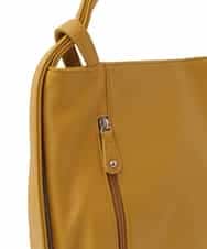 BKCGA26165 MK MICHEL KLEIN BAG(MK ミッシェルクラン バッグ) [2WAY/A4サイズ対応]パンチングデザイン変形トートバッグ マスタード