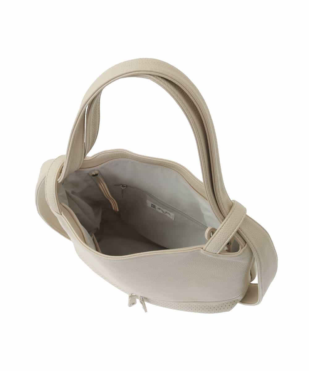BKCGA26165 MK MICHEL KLEIN BAG(MK ミッシェルクラン バッグ) [2WAY/A4サイズ対応]パンチングデザイン変形トートバッグ マスタード