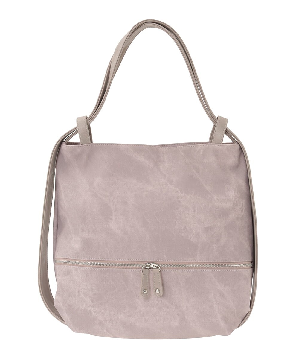 BKCGD05165 MK MICHEL KLEIN BAG(MK ミッシェルクラン バッグ) [2WAY/A4収納可]布帛風デザイン変形トートバッグ ネイビー