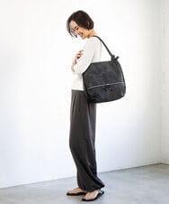 BKCGD05165 MK MICHEL KLEIN BAG(MK ミッシェルクラン バッグ) [2WAY/A4収納可]布帛風デザイン変形トートバッグ ネイビー