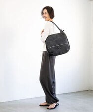 BKCGD05165 MK MICHEL KLEIN BAG(MK ミッシェルクラン バッグ) [2WAY/A4収納可]布帛風デザイン変形トートバッグ ネイビー