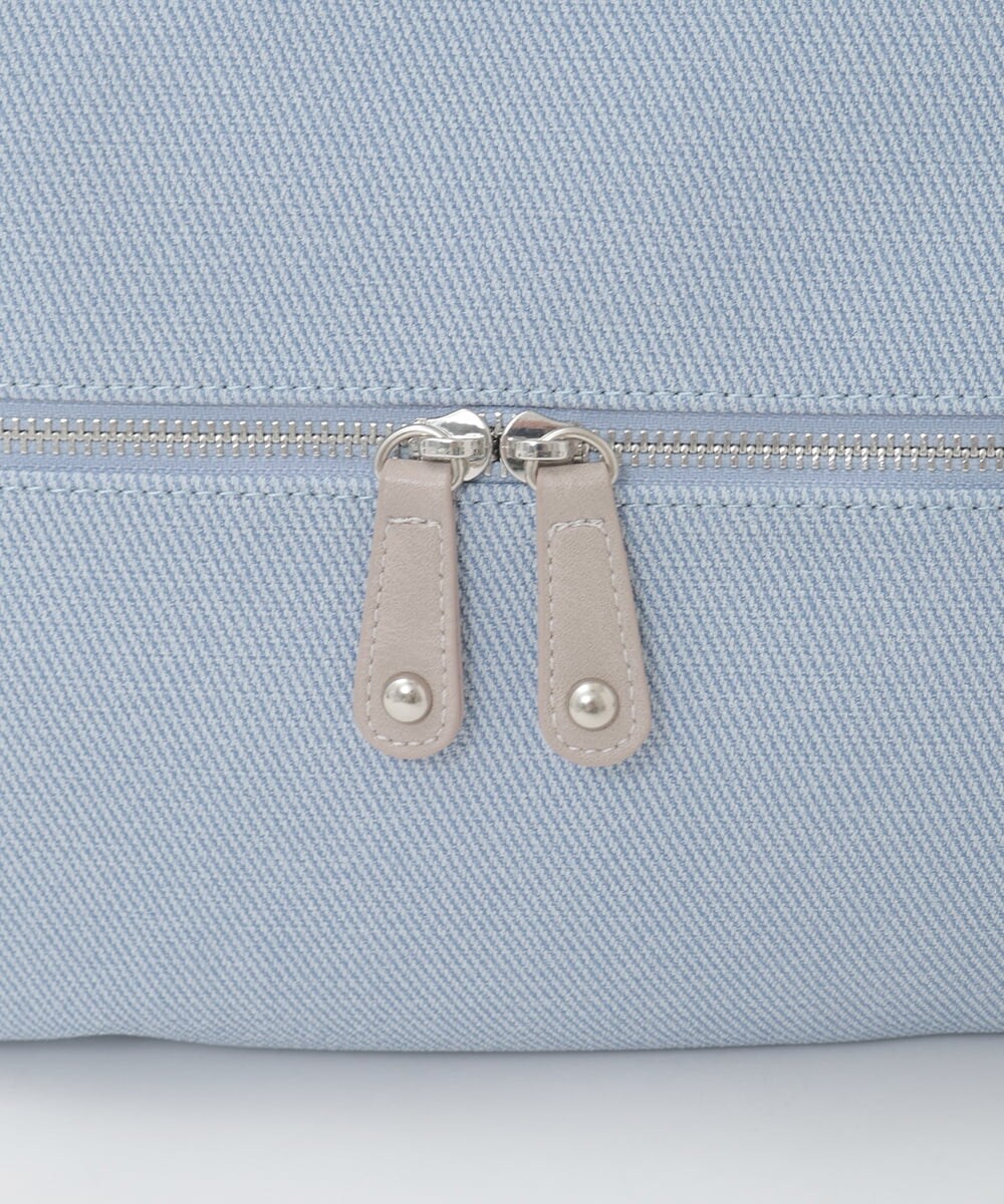 BKCGD05165 MK MICHEL KLEIN BAG(MK ミッシェルクラン バッグ) [2WAY/A4収納可]布帛風デザイン変形トートバッグ ネイビー