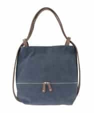 BKCGD05165 MK MICHEL KLEIN BAG(MK ミッシェルクラン バッグ) [2WAY/A4収納可]布帛風デザイン変形トートバッグ ネイビー