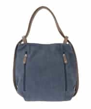 BKCGD05165 MK MICHEL KLEIN BAG(MK ミッシェルクラン バッグ) [2WAY/A4収納可]布帛風デザイン変形トートバッグ ネイビー
