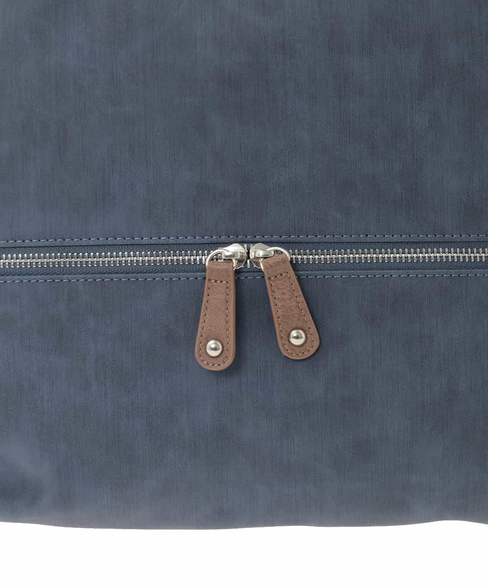 BKCGD05165 MK MICHEL KLEIN BAG(MK ミッシェルクラン バッグ) [2WAY/A4収納可]布帛風デザイン変形トートバッグ ネイビー