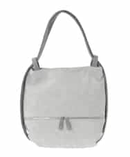 BKCGD05165 MK MICHEL KLEIN BAG(MK ミッシェルクラン バッグ) [2WAY/A4収納可]布帛風デザイン変形トートバッグ ライトグレー