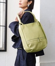 BKCGD26165 MK MICHEL KLEIN BAG(MK ミッシェルクラン バッグ) [2WAY]パンチングデザイン変形トートバッグ イエロー