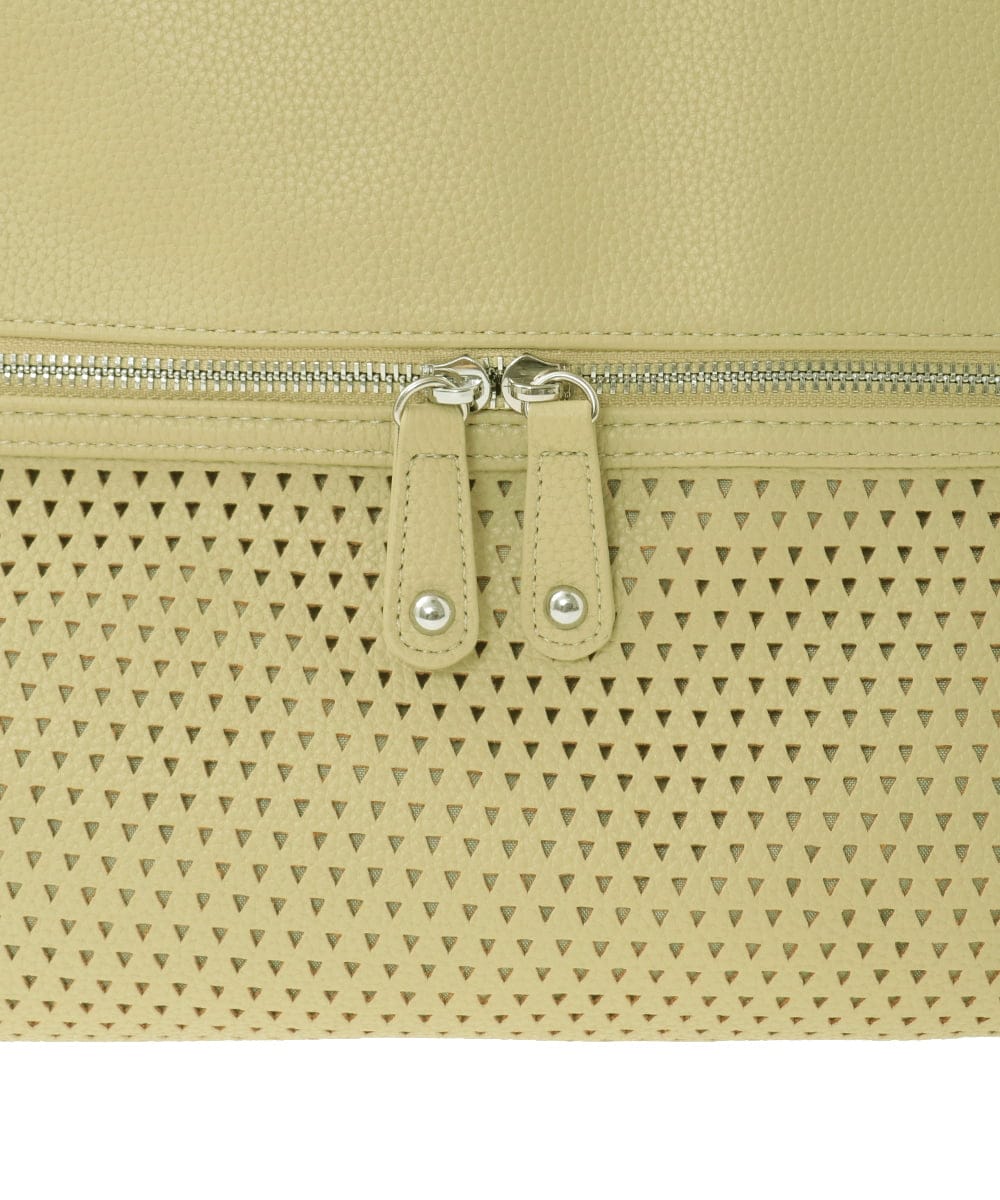BKCGD26165 MK MICHEL KLEIN BAG(MK ミッシェルクラン バッグ) [2WAY]パンチングデザイン変形トートバッグ ベージュ